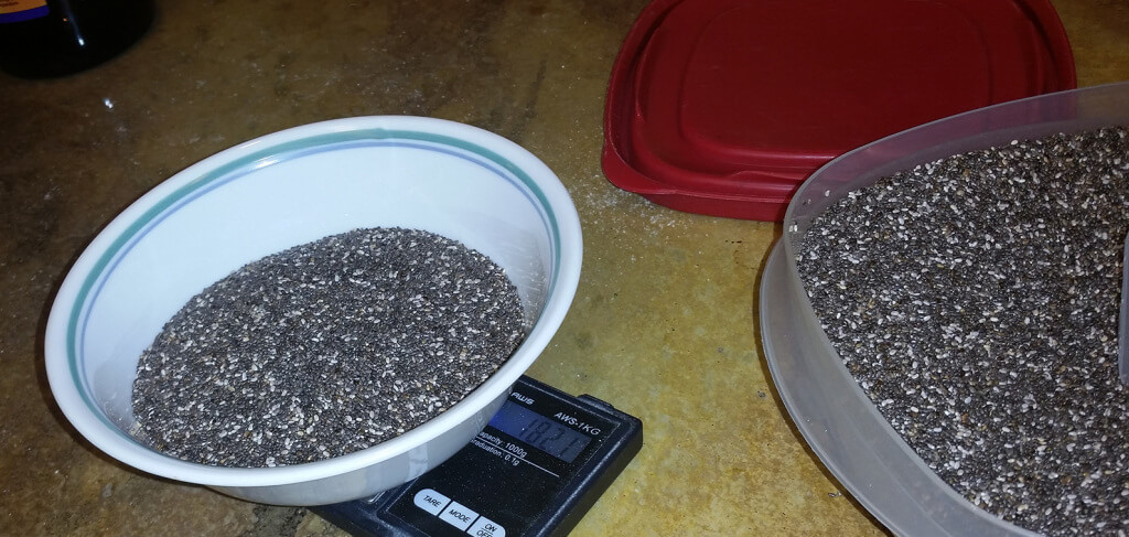 That's a LOT of Chia seeds (pre-grinding)