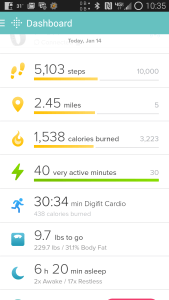 Fitbit Android UI