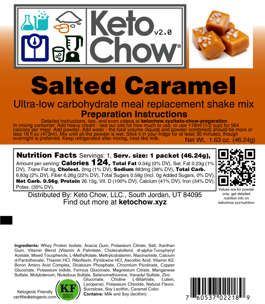 Keto Chow 2.0 Sample Caramel