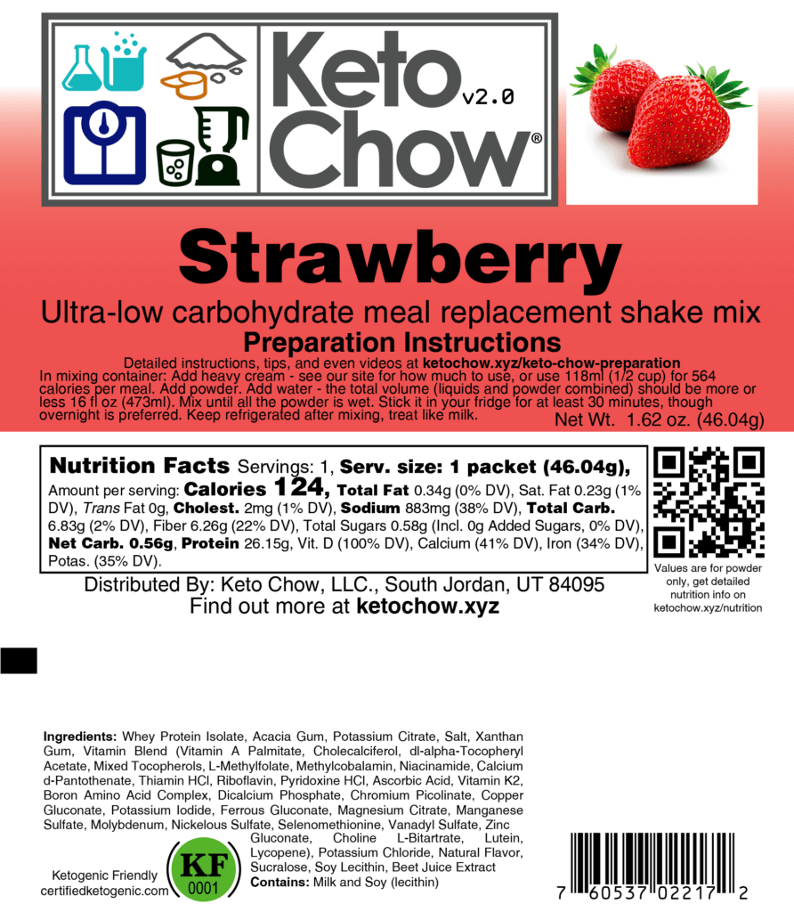 Keto Chow 2.0 Sample Strawberry