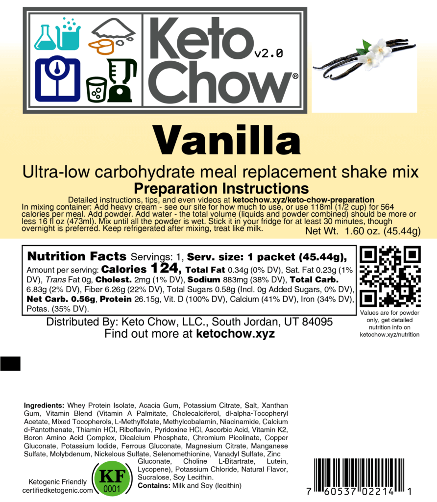Keto Chow 2.0 Sample Vanilla