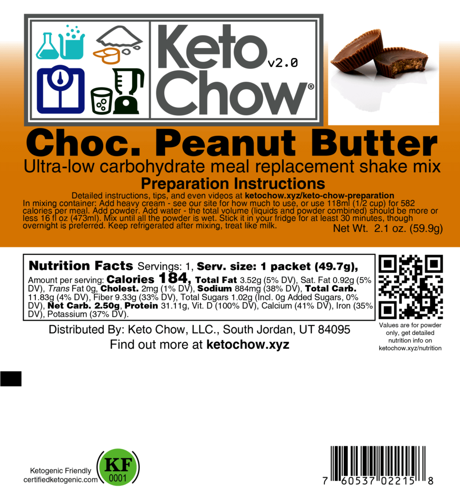 Keto Chow 2.0 Sample Peanut Butter