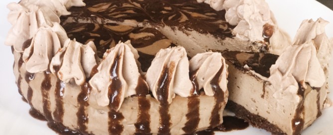 Chocolate Peanut Butter Truffle Cheesecake