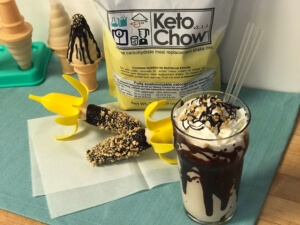 Chocolate Dipped Banana Keto Chow and Peanut Butter Pops