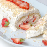 Strawberry Coconut Cream Roll Cake Recipe