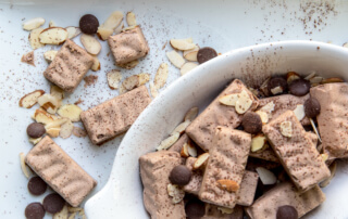 Magic Chocolate Toffee Almond Fudge Bombs