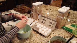Making Chaffles - add eggs