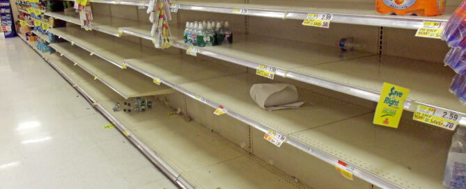 empty shelves