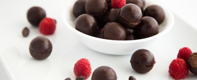Keto Chow Chocolate Raspberry Truffles