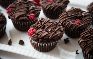 chocolate raspberry muffins