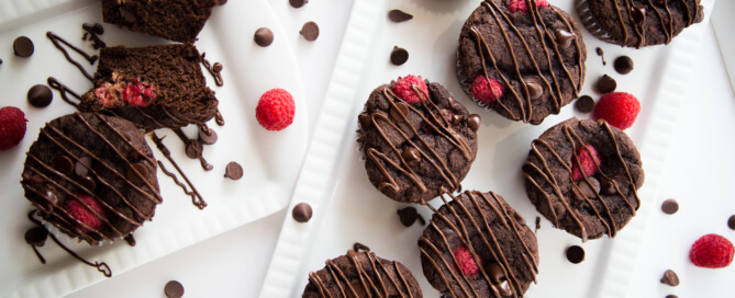 chocolate raspberry muffins