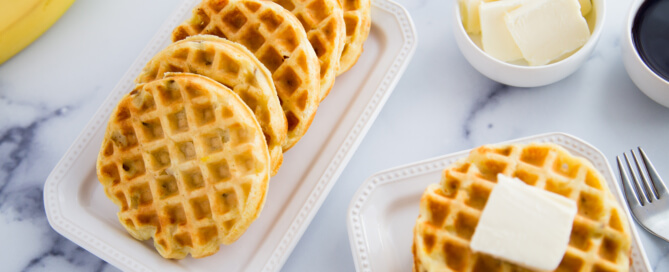 Banana sunflower waffles 3