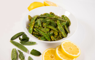 snow peas with mint and green onion - white-4