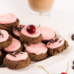 Chocolate Cherry Root Beer Cookies With Cherry Icing White 16