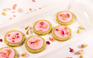 pistachio rose shortbread cookies - white-17