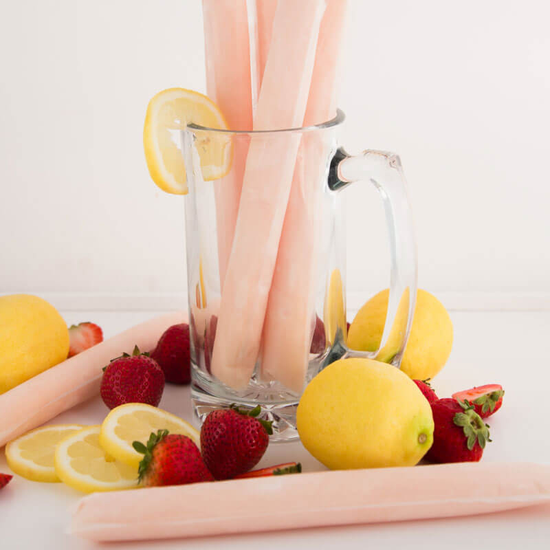 Strawberry Lemonade Yogurt Pops