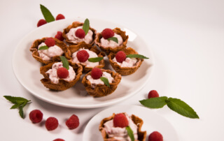 raspberry marscapone cookie baskets - white-7