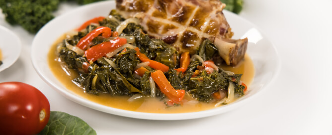 Spicy taco simmered greens white 13